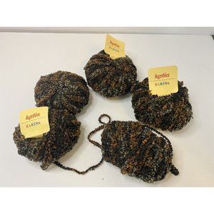 Katia Zarina Yarn Lot Of 5 Color - 12 Dye - 63726, 2 New 3 Partial Made In Spain
